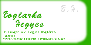boglarka hegyes business card
