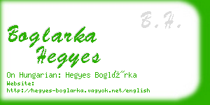 boglarka hegyes business card